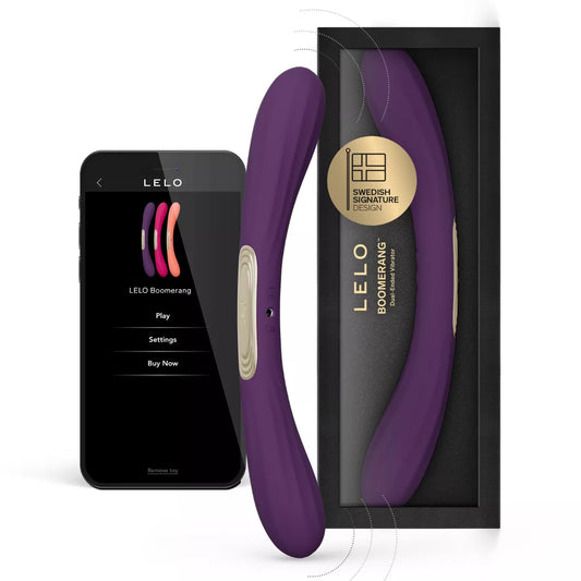 LELO BOOMERANG Dual Vibrator Purple lingerie