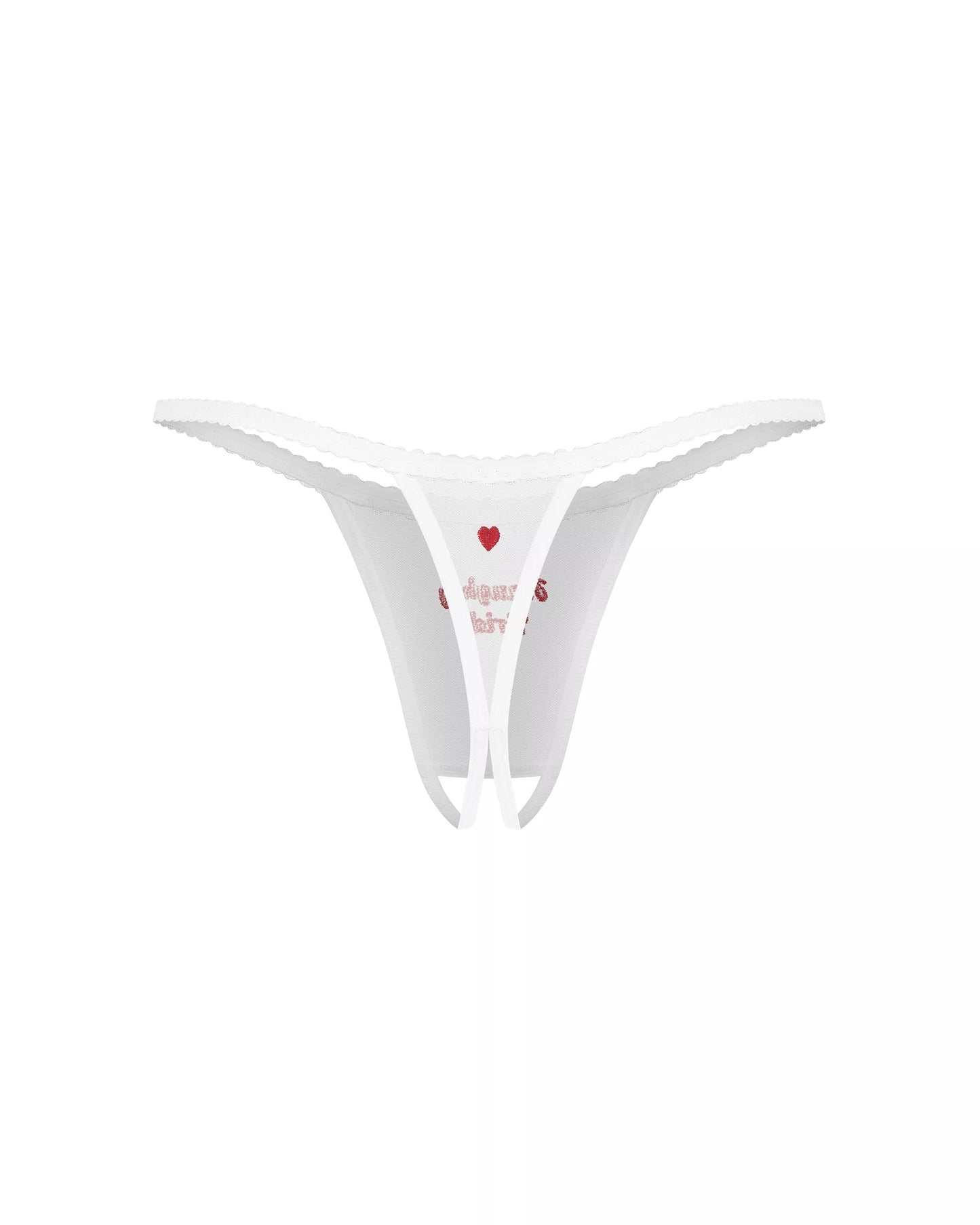 Obsessive - Weddya Bride Crotchless Thong - White