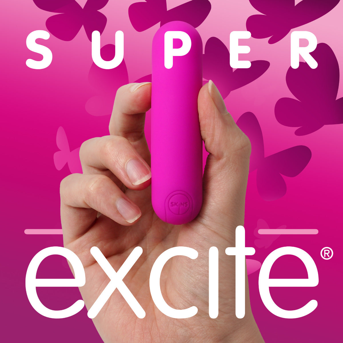 Super Excite Rechargeable Pink Bullet 10 Functions | Skins
