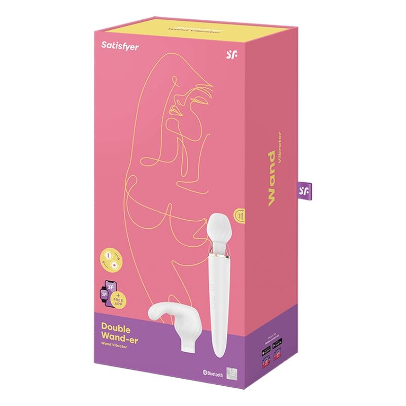 Satisfyer - Double Wander App White – Wand Vibrator