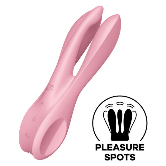 Satisfyer - Threesome 1 Vibrator Pink – Clitoral Vibrator