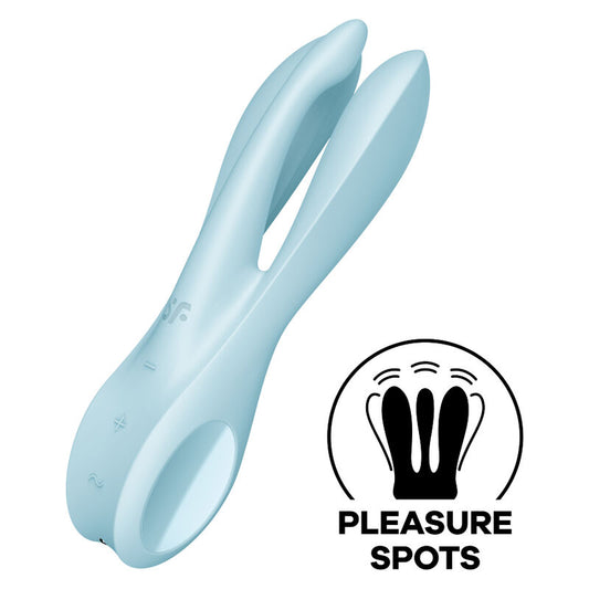 Satisfyer - Threesome 1 Vibrator Blue – Clitoral Vibrator
