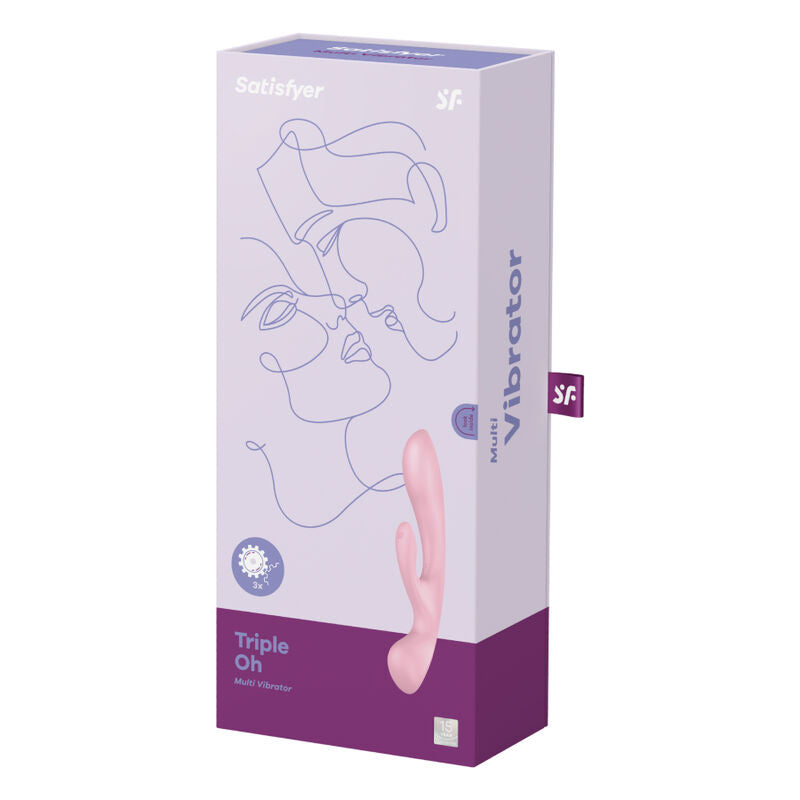 Satisfyer - Triple Oh Hybrid Vibration Pink – Rabbit Vibrator
