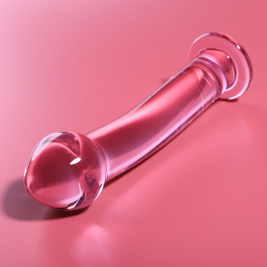 Nebula Series by Ibiza - Model 11 Dildo Borosilicate Glass Pink 16 cm - O - 3 cm – Glass Dildo