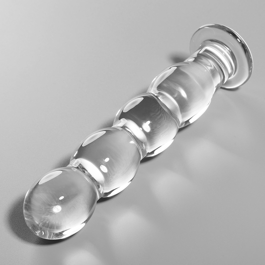 Nebula Series by Ibiza - Model 10 Dildo Borosilicate Glass Clear 16.5 cm - O - 3.5 cm – Glass Dildo