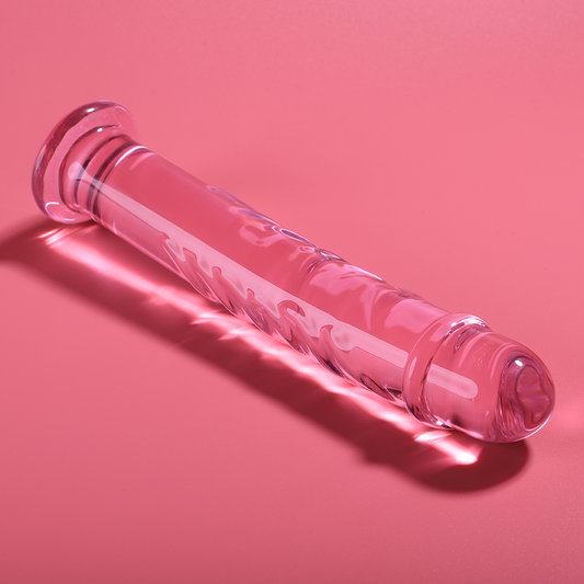 Nebula Series by Ibiza - Model 16 Dildo Borosilicate Glass Pink 18.5 cm - O - 3 cm – Glass Dildo