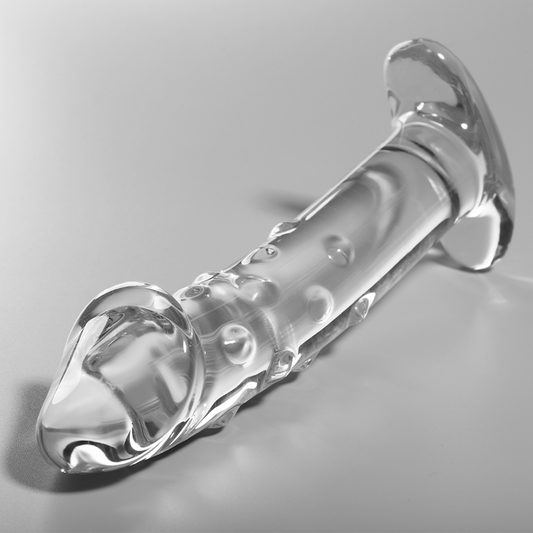 Nebula Series by Ibiza - Model 19 Dildo Borosilicate Glass Clear 18.5 cm - O - 4 cm – Glass Dildo
