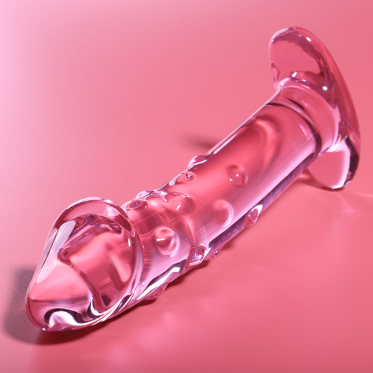 Nebula Series by Ibiza - Model 19 Dildo Borosilicate Glass Pink 18.5 cm - O - 4 cm – Glass Dildo
