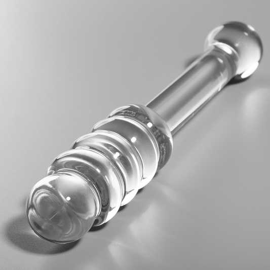 Nebula Series by Ibiza - Model 20 Dildo Borosilicate Glass Clear 20.5 cm - O - 3 cm – Glass Dildo