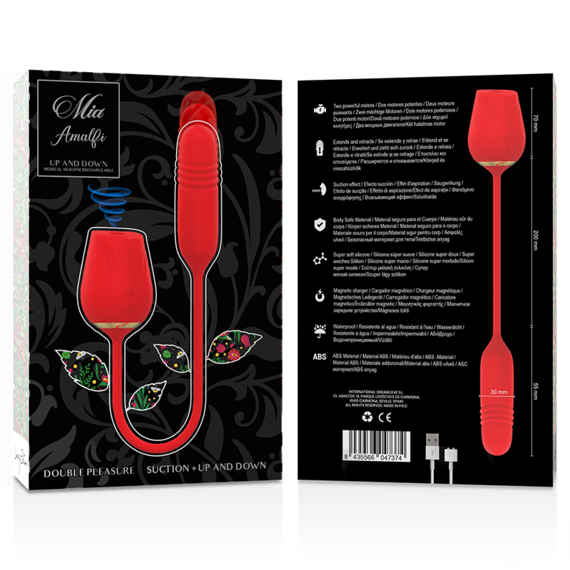 Mia - Amalfi Double Pleasure Suction + Up and Down – Clitoral Vibrator