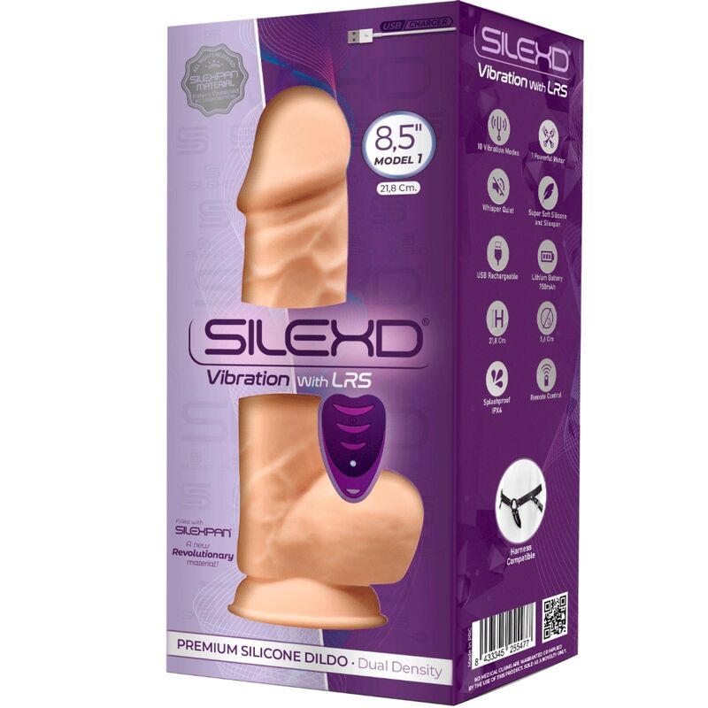 Silexd - Model 1 Realistic Penis Vibrator Silicone Premium Silexpan Remote Control 21.8 cm – Remote Control Vibrator