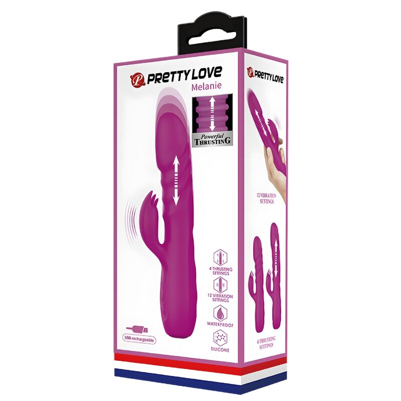 Pretty Love - Melanie Purple Rechargeable Rabbit Vibrator – G Spot Rabbit Vibrator
