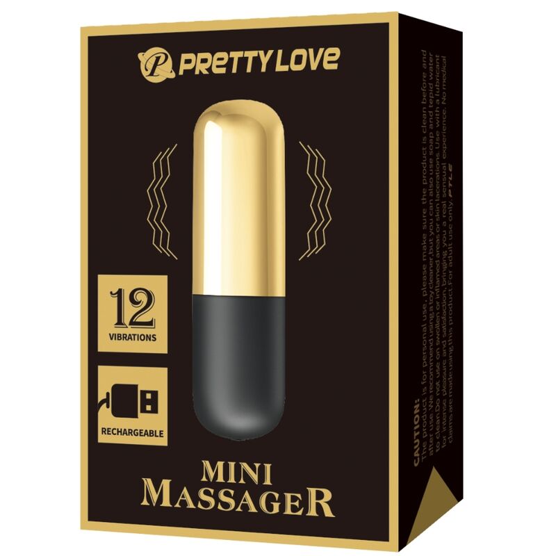Pretty Love - Golden Rechargeable Bullet Vibrator – Mini Bullet Vibrator