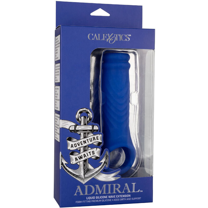 Calexotics - Admiral Wave Penis Cover Liquid Silicone Blue