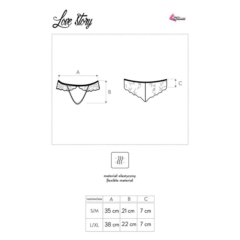 Corsetti Fashion Love Story Lc Panty Crotchless | Livco