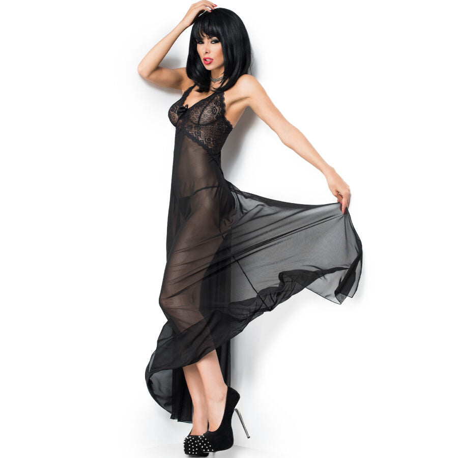 Cr 3883 Babydoll Long Black S/m | Chilirose