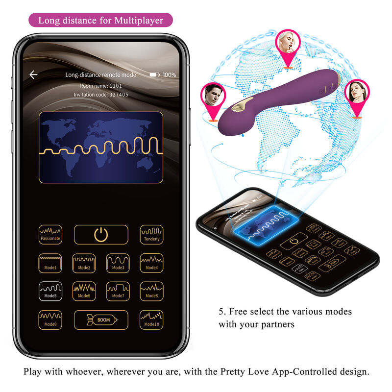 Hector Electroshock Vibrator By App Control | Pretty Love