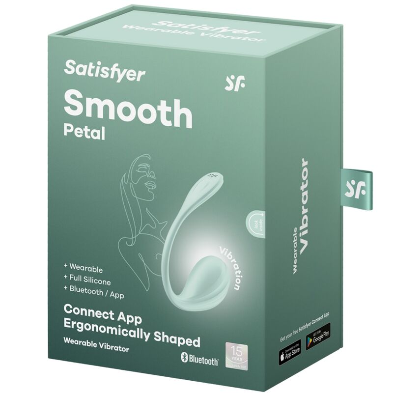 Satisfyer - Smooth Petal g-Point Stimulator Water Green Free App – Clitoris Stimulator