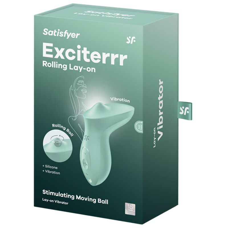 Satisfyer - Exciterrr Lay-on Clitoris Mint Vibrator – Clitoral Vibrator