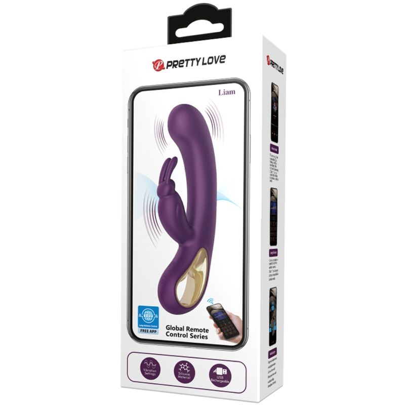 Pretty Love - Liam Rabbit Vibrator & G-Spot Stimulator Purple – G Spot Rabbit Vibrator