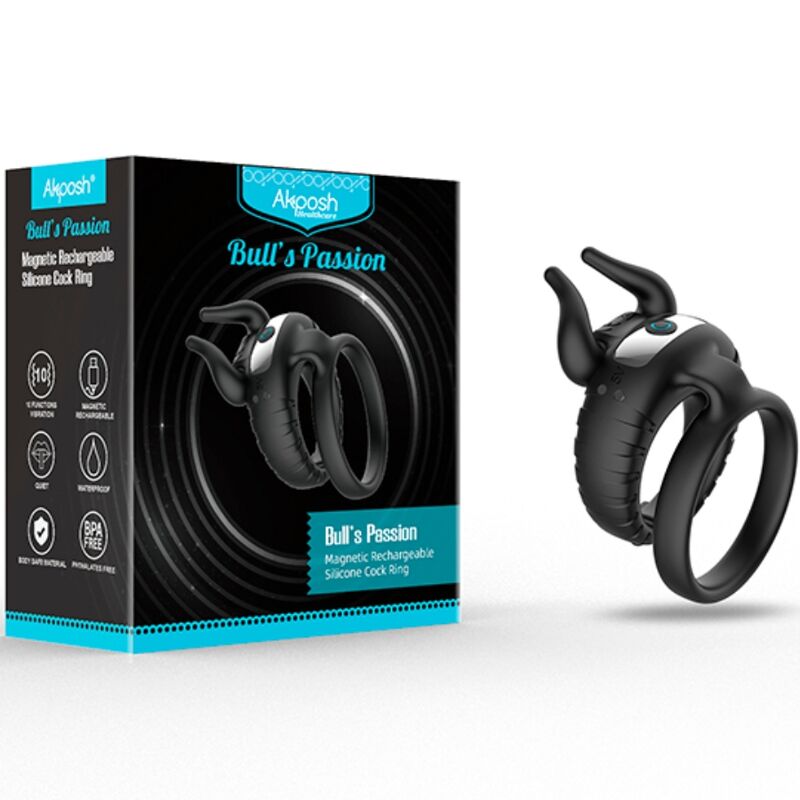 Armony - Bull'S Pasion Ring Vibrator 10 Speeds Black – Clitoral Vibrator