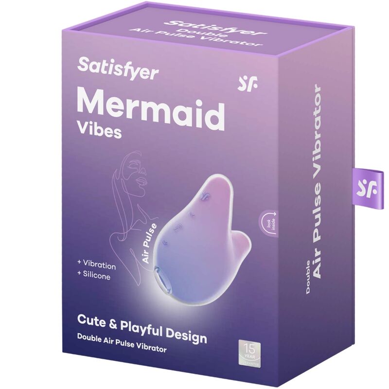 Satisfyer - Mermaid Vibes Stimulator & Vibrator Violet and Pink – Clitoral Suction Toy