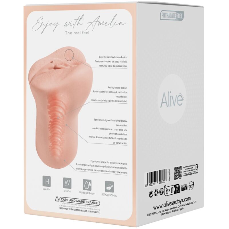 Alive - Amelia Male Masturbador Vaginal Super Realistic Flesh – Male Masturbator