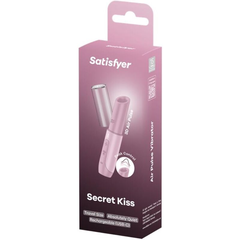 Satisfyer - Secret Kiss Wave Clitoris Stimulator Pink – Clitoral Suction Toy