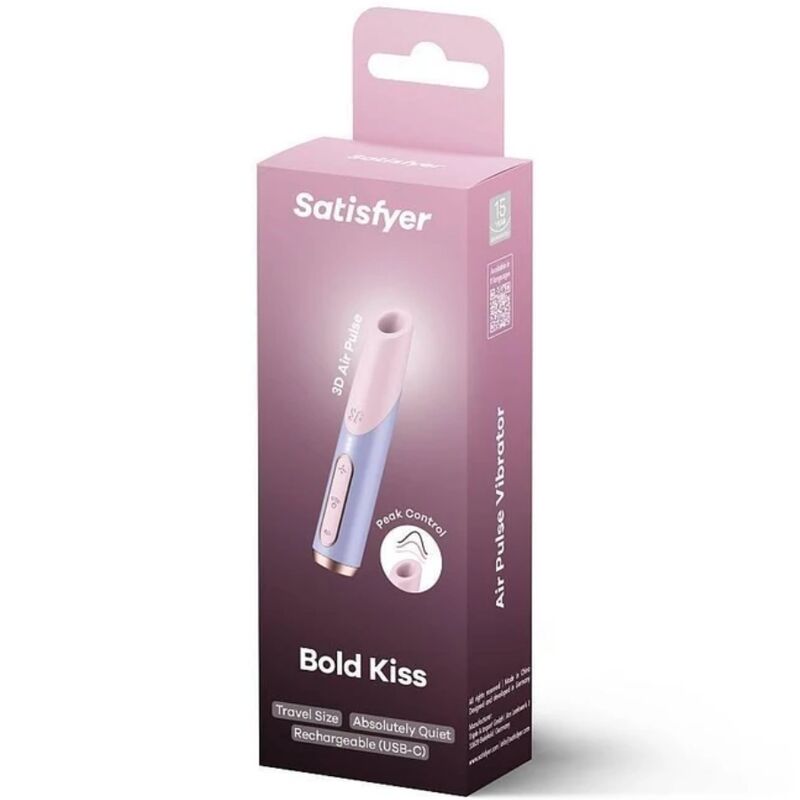 Satisfyer - Bold Kiss Wave Clitoris Stimulator Pink / Violet – Clitoral Suction Toy
