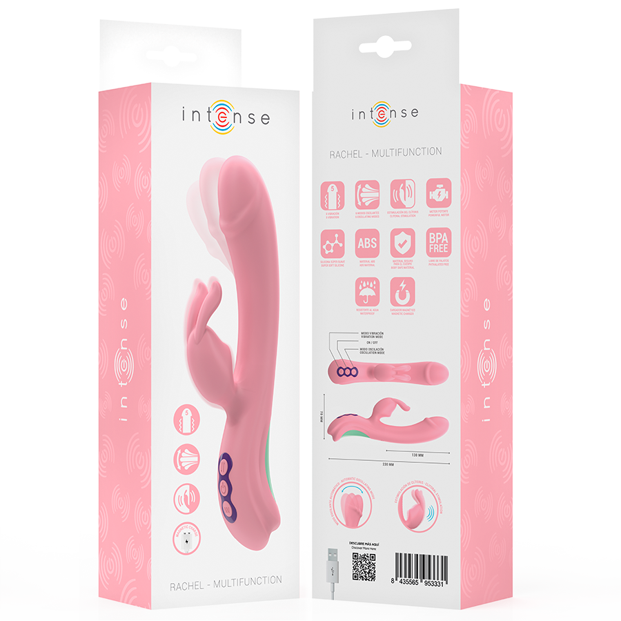 Intense - Rachel Rabbit Vibrator 5 Vibrations Pink – G Spot Rabbit Vibrator