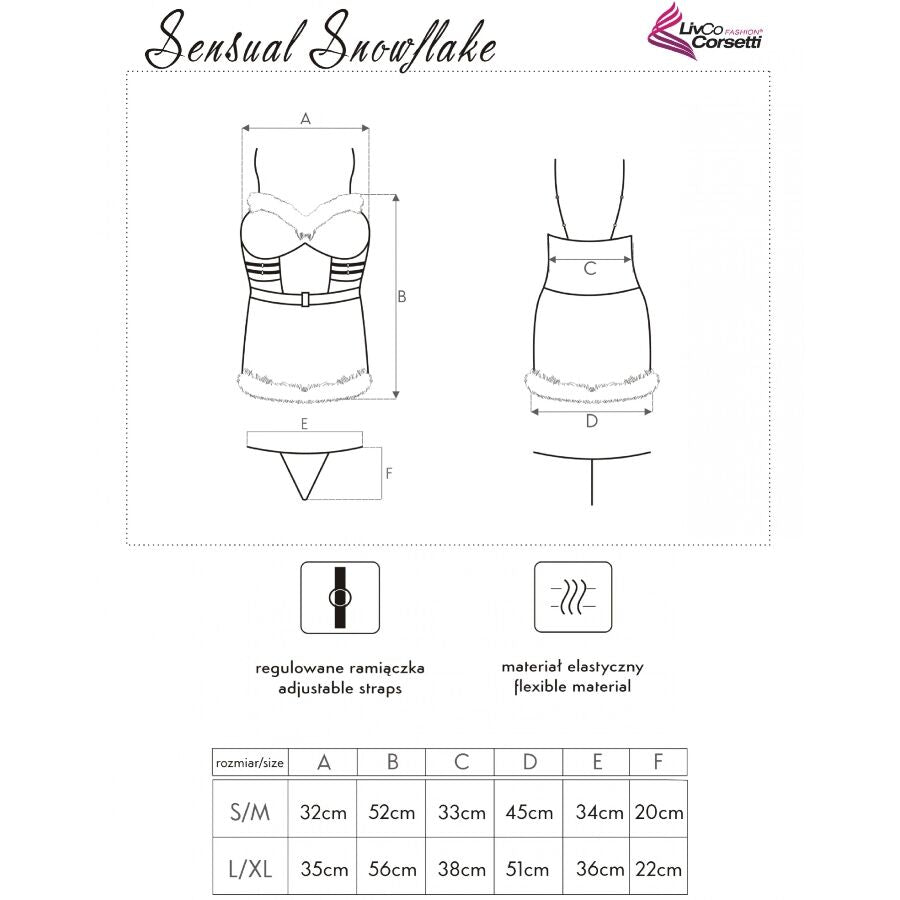 Corsetti Fashion Sensual Snowflake Lc Christmas Chemise | Livco