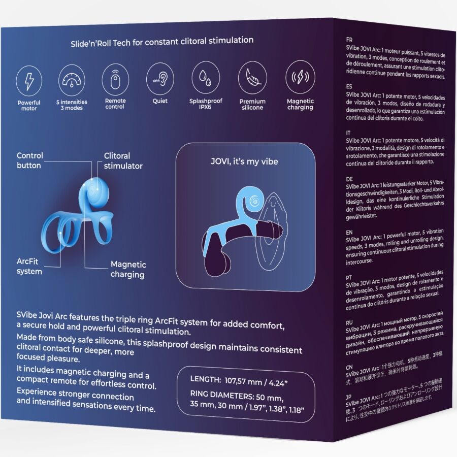 Snail Vibe - Jovi Arc Couple Ring Remote Control Blue – Vibrator