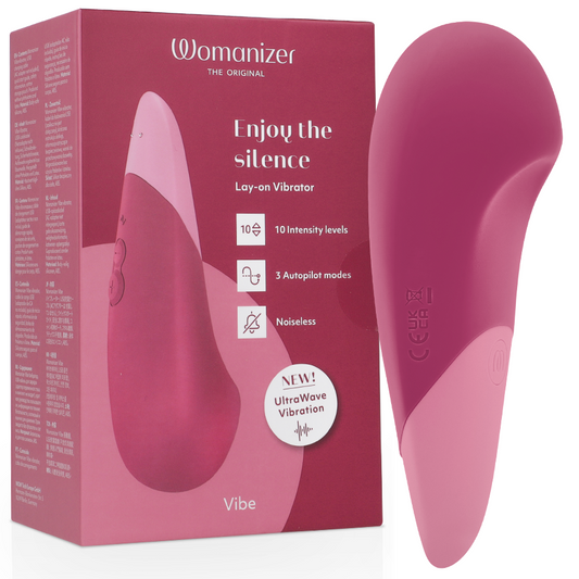 Womanizer Vibe Lay-On Silent Vibrator Dusky Pink body