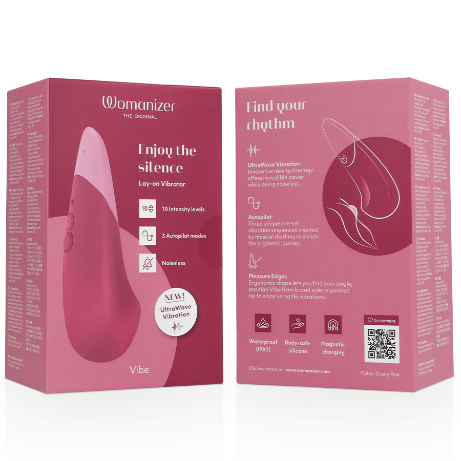 Womanizer - Vibe Lay-on Silent Vibrator Dusky Pink – Clitoral Vibrator