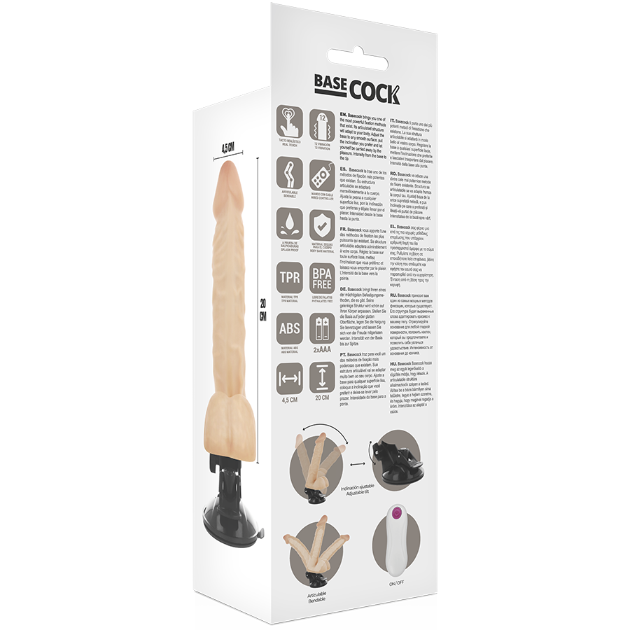 Basecock - Carne de Controlo Remoto Articulável Realista 20 cm -Ø- 4.5 cm