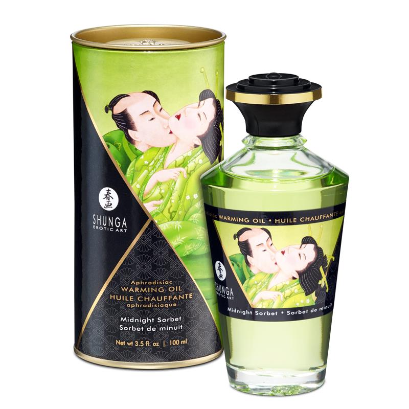 Aphrodisiac Warming Oil Midnight Sorbet 100 ml | Shunga