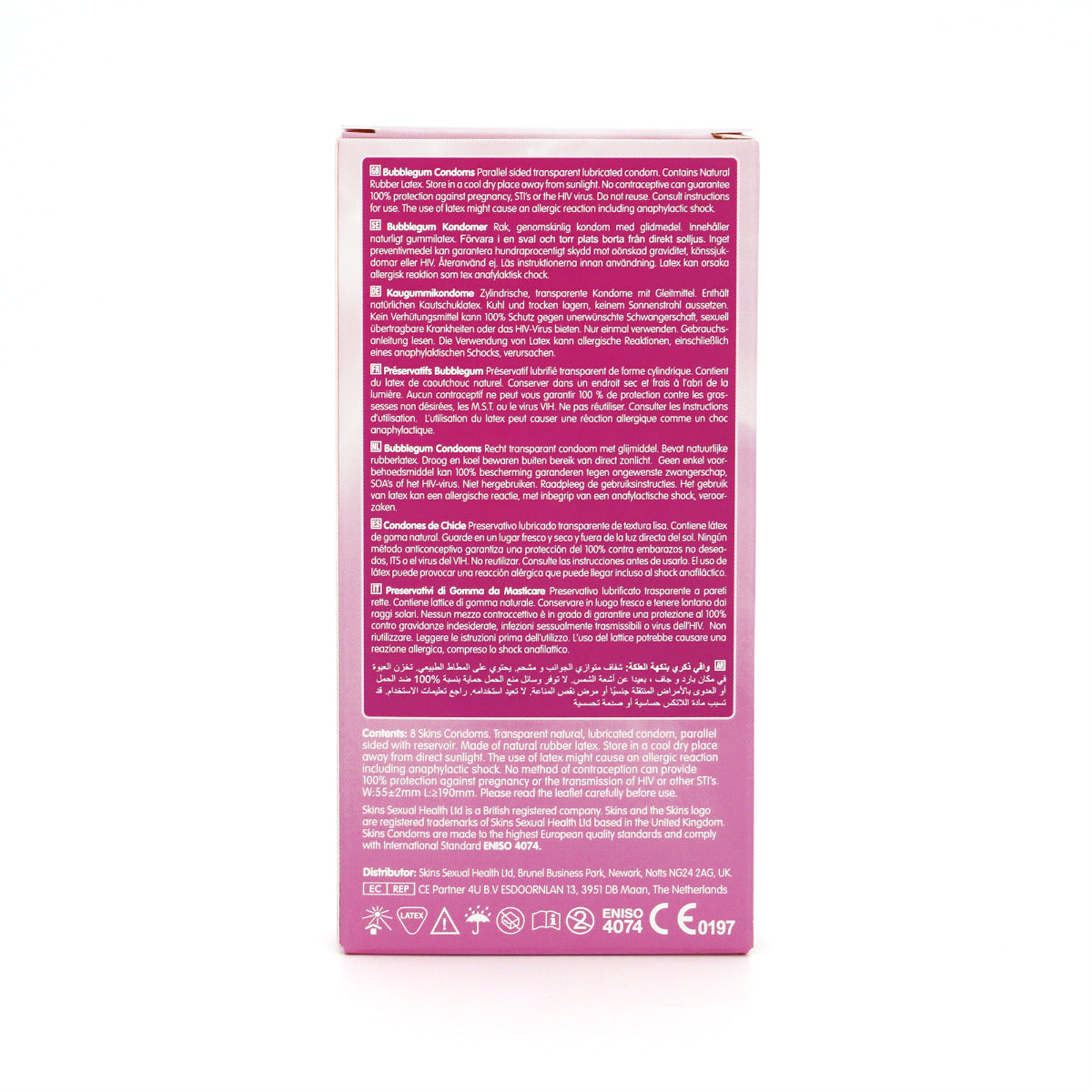 Condoms Bubblegum 8 Pack | Skins