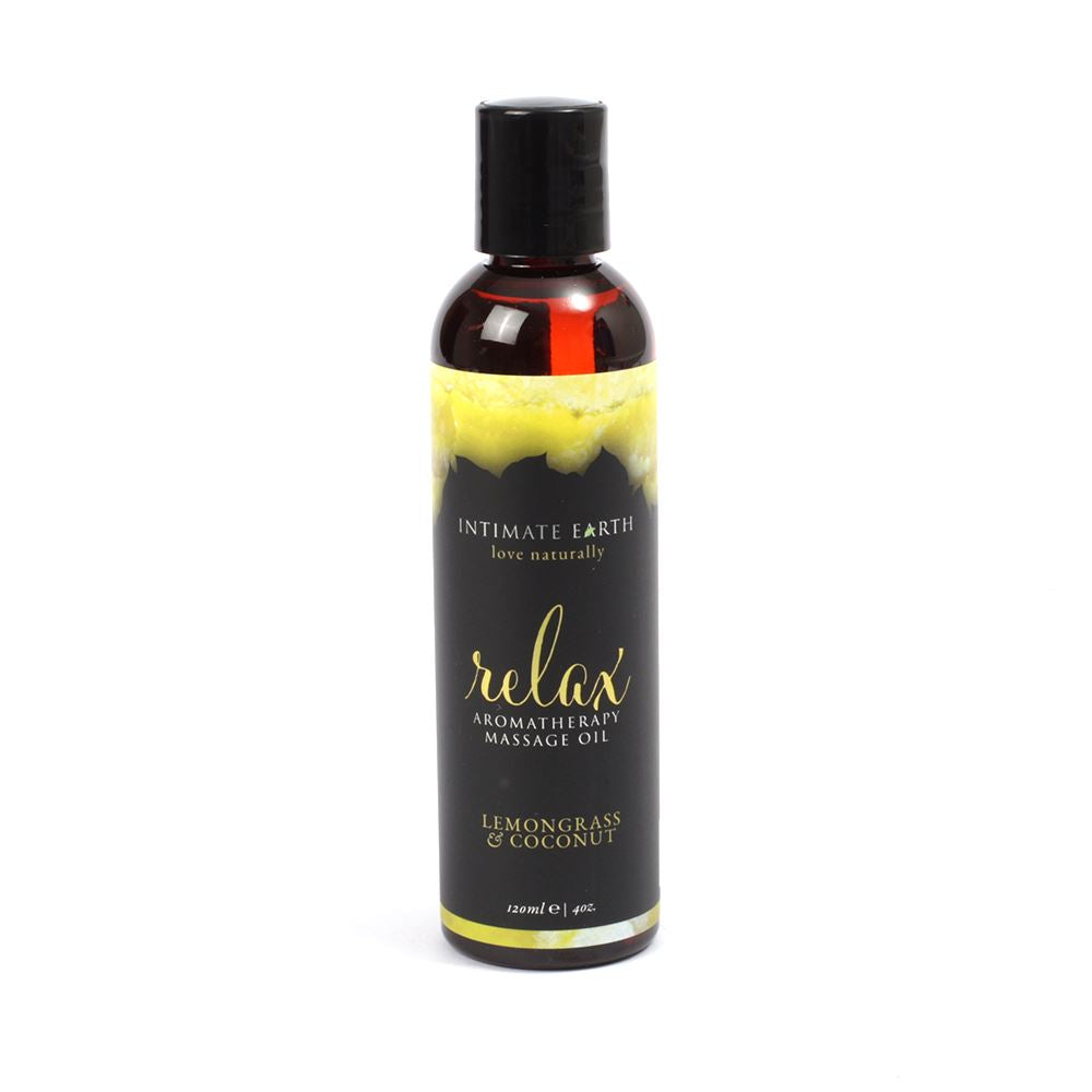 Relax Massage Oil Lemongrass and Coconut 120 ml | Intimate Earth