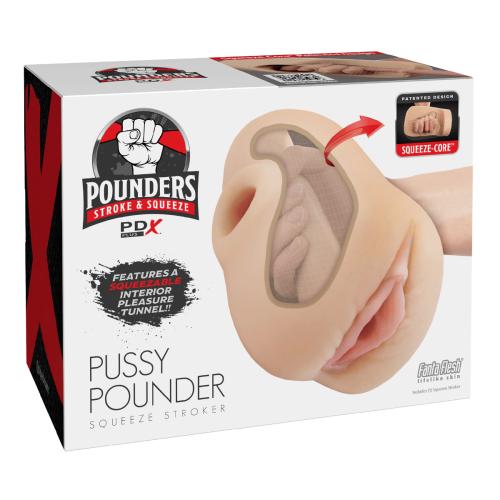 Pipedream - PDX Plus Pussy Pounder Squeeze Stroker - Beige — Beige