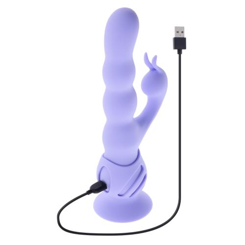 Wiggly Bunny Rabbit Vibrator - Purple | Evolved — Purple