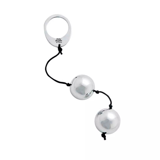Fifty Shades of Grey Inner Goddess Ben Wa Balls Silver Weight intimate gel tube