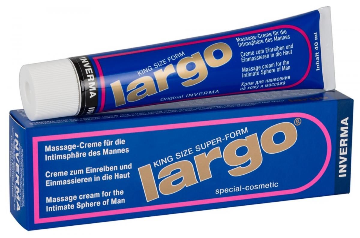Largo penis enlargement gel 40 ml tube in blue and red box