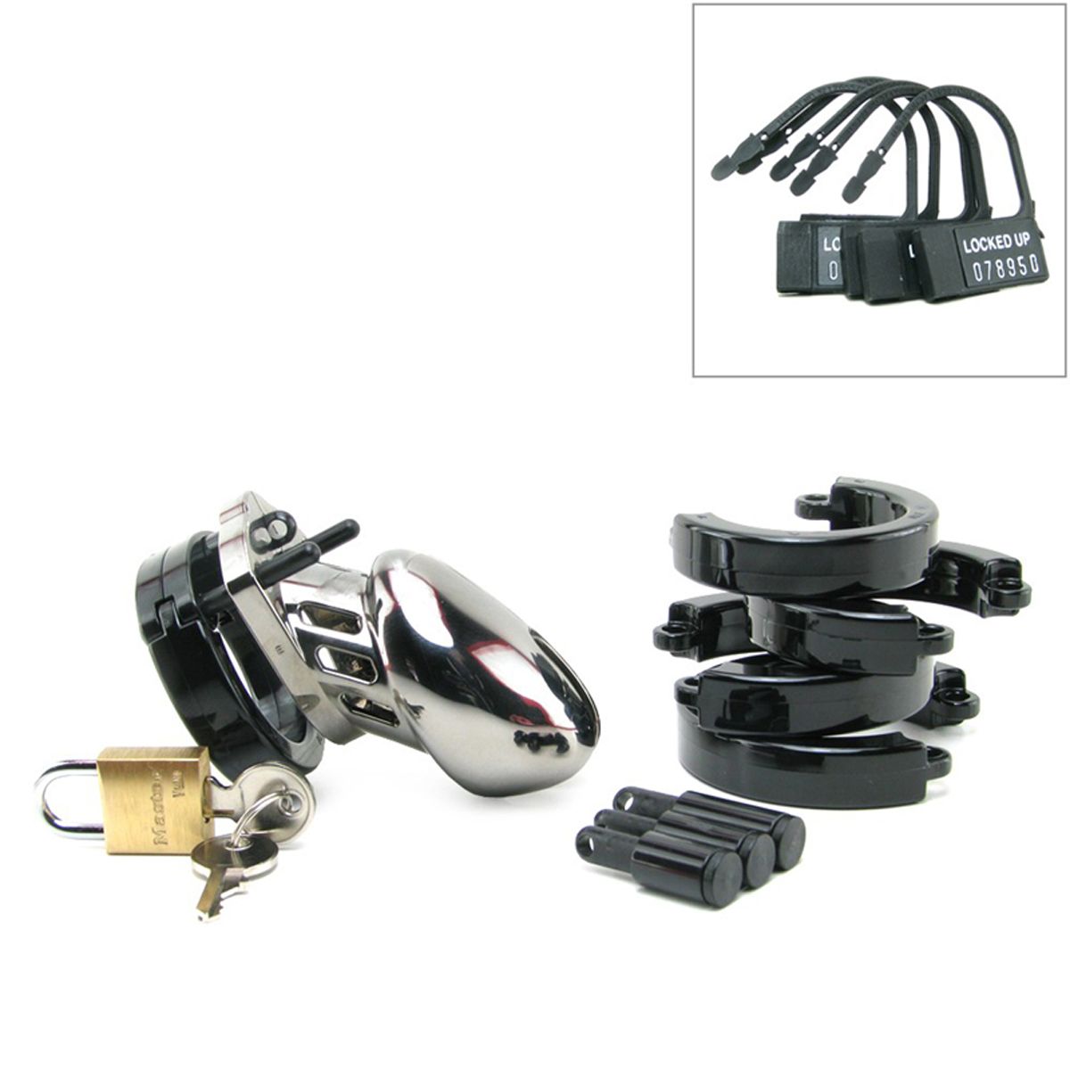 CB-6000S Chastity Cage - Chrome - 35 mm