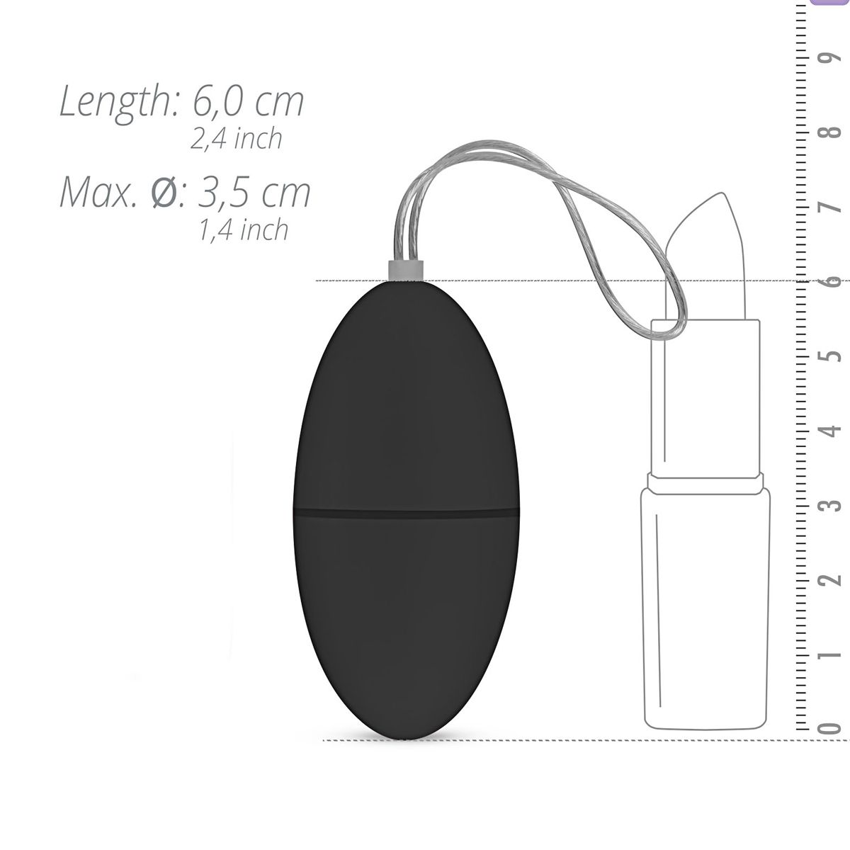 EasyToys - Remote Control Vibrating Egg - Black