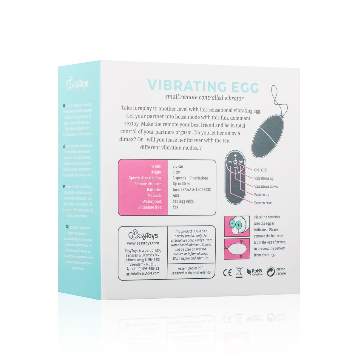 EasyToys - Vibrating Egg - Pink