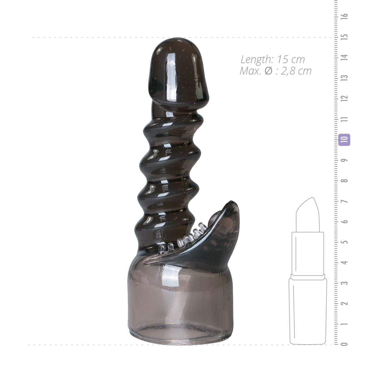 Easytoys Spiral Wand Attachment - Black