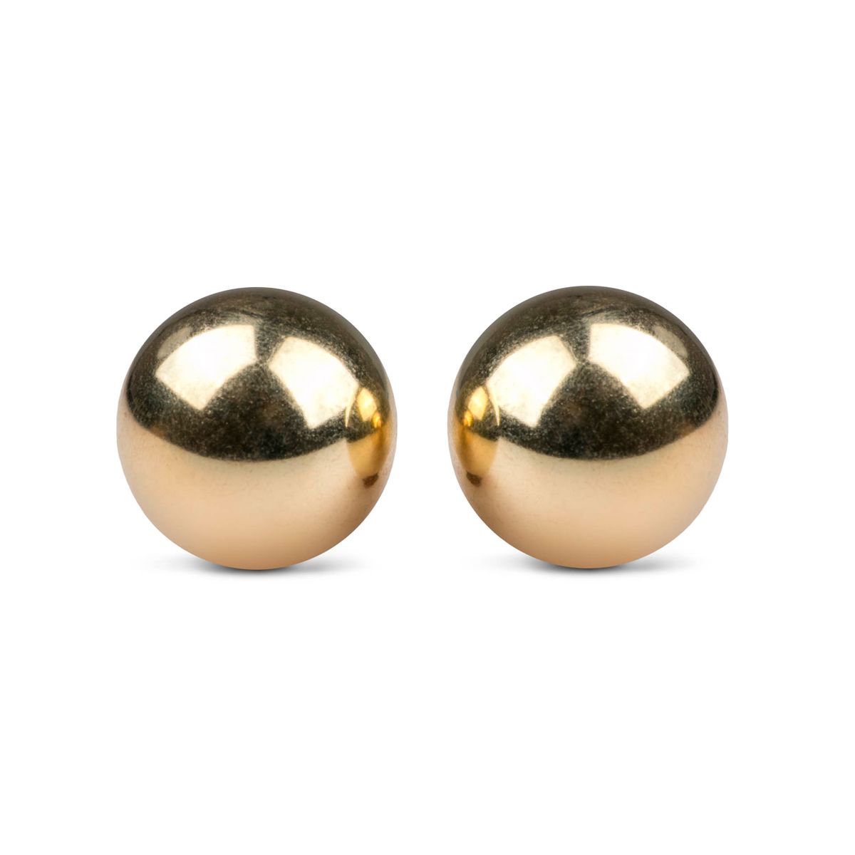 Gold ben wa balls set with polished metallic finish