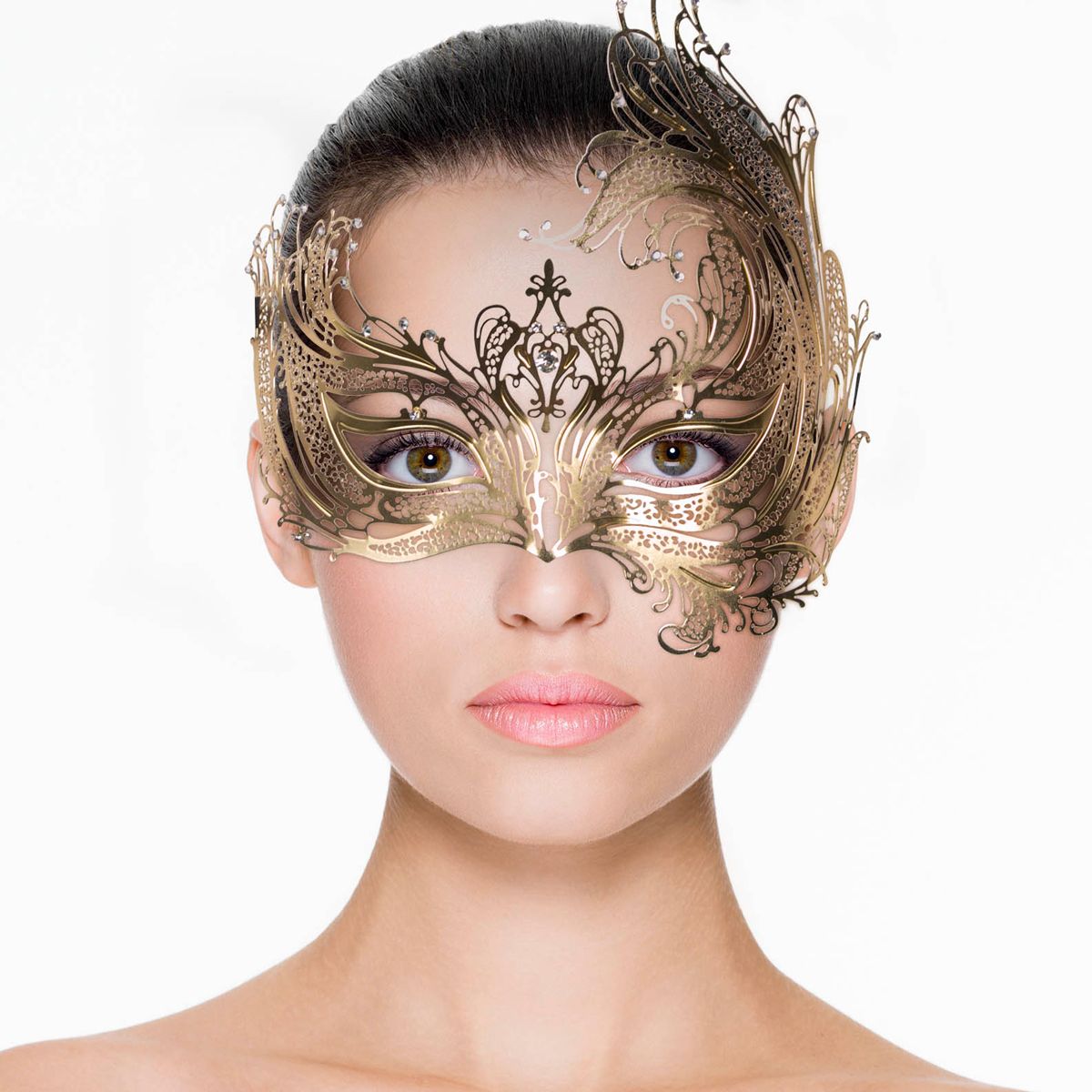 Easytoys Fetish - Metal Mask Gold
