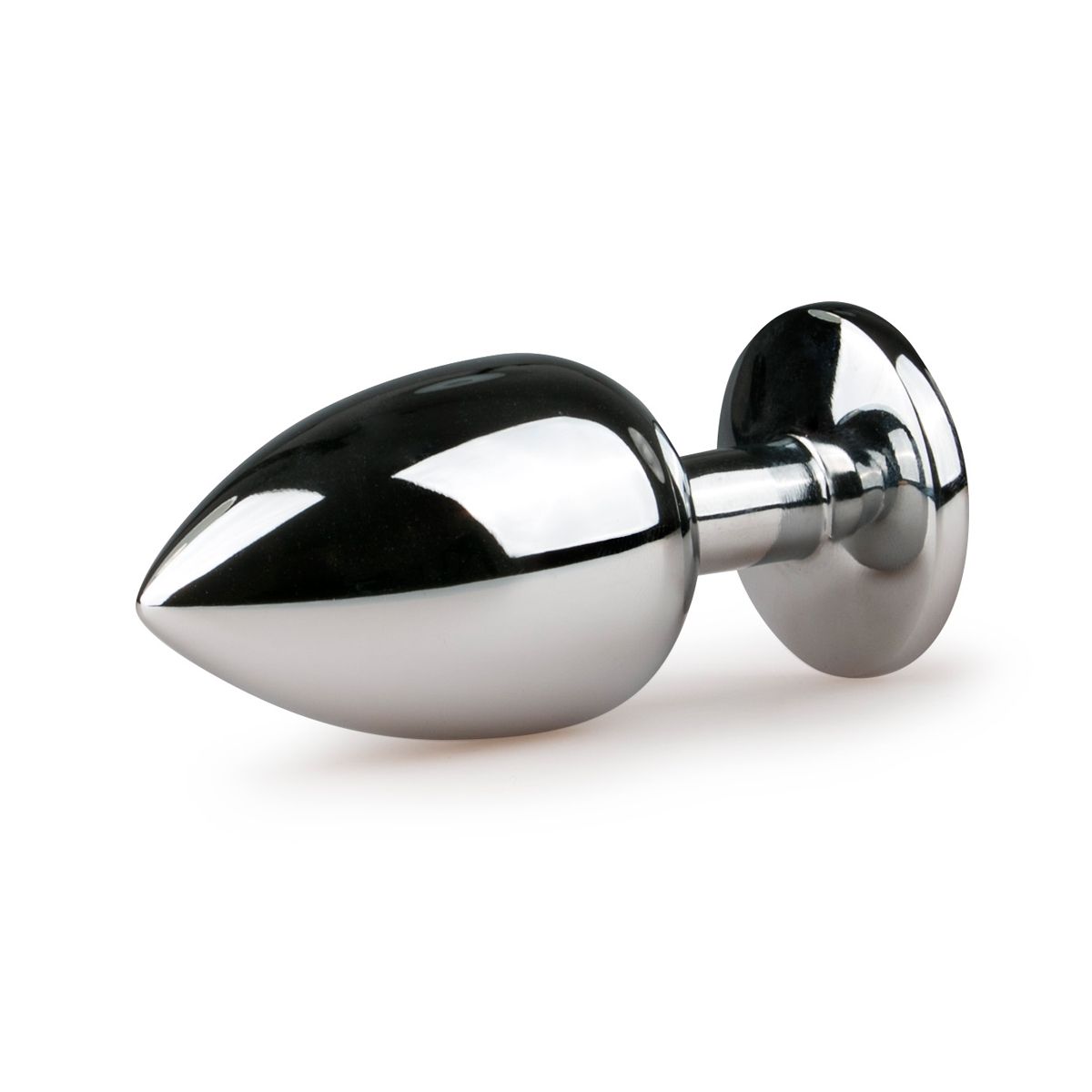 Metal Butt Plug Silver/Pink - L