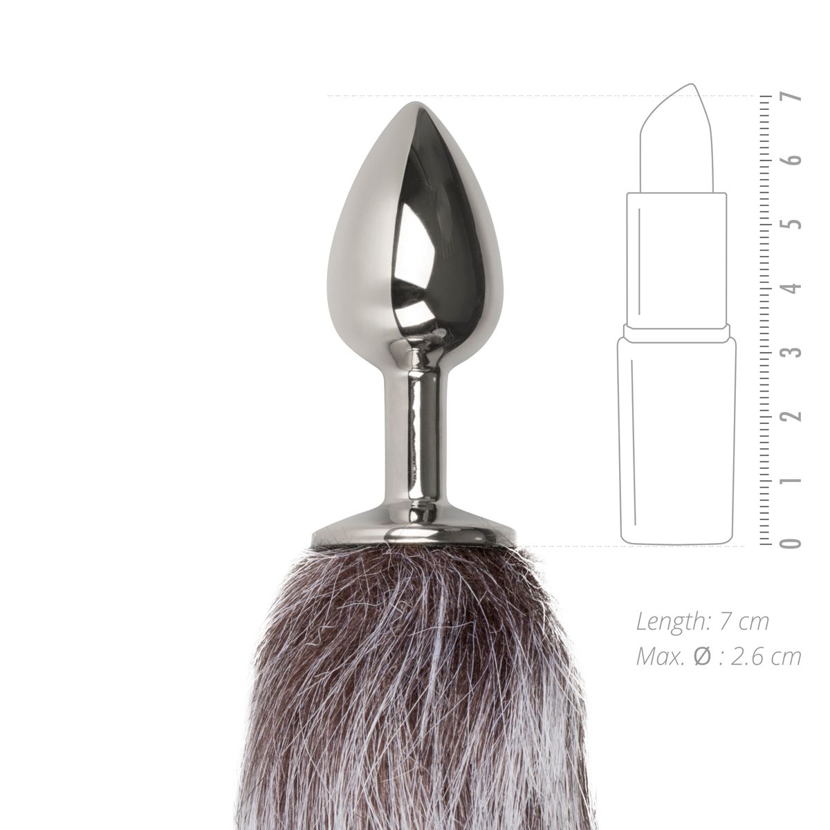 Easytoys Fetish - Fox Tail Plug - SIlver